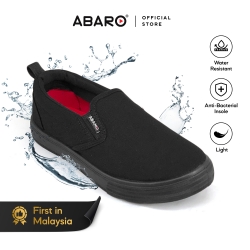 Black School Shoes Water Resistant Canvas W2628 W2628A W2628B Primary | Secondary Unisex ABARO